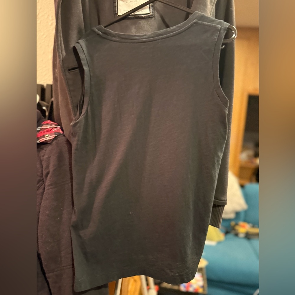 Madewell black sleeveless top/ tank top with mini pocket XS - Picture 5 of 6